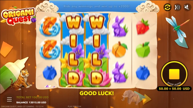 Origami Quest - ชนะรางวัลที่เกี่ยวข้องกับวงล้อ Wild แบบ Sticky